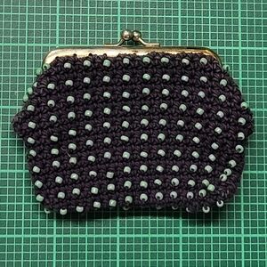 Black Beaded Clutch
